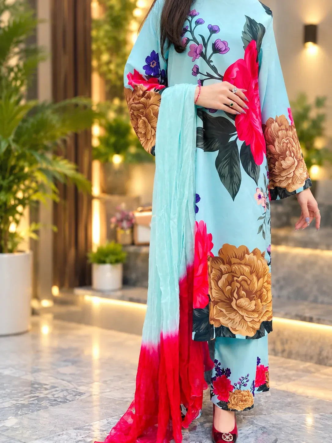2-Piece Casual Wear Grip Silk for Women