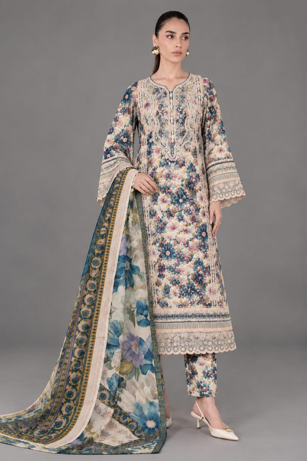 Printed 3-PC DRESS
